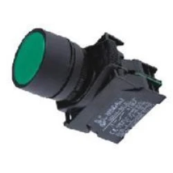 Μπουτόν χωνευτό πόρτας-πίνακος Φ22 SDL16-EA31 230V πράσινο ESSEN στεγανό IP65