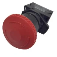 Μπουτόν χωνευτό SDL16-ES542 πόρτας-πίνακος Φ22 με μανιτάρι μανδάλωση Φ40 κόκκινο 230V ESSEN