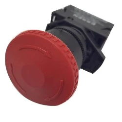 Μπουτόν χωνευτό SDL16-ES542 πόρτας-πίνακος Φ22 με μανιτάρι μανδάλωση Φ40 κόκκινο 230V ESSEN
