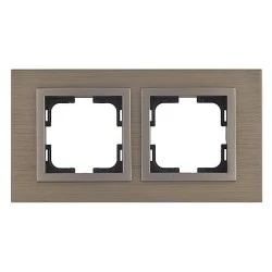 Πλαίσιο διπλό Mono Electric Style Aluminium μπρονζέ οριζόντιας και κάθετης τοποθέτησης