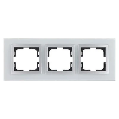 Πλαίσιο τριπλό λευκό Mono Electric style glass οριζόντιας και κάθετης τοποθέτησης