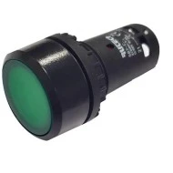 Μπουτόν πράσινο φωτιζόμενο με led σειρά Φ22 επαφή NO τύπος SB7-CW3361 Xindali