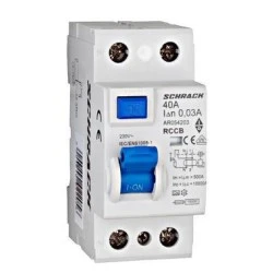 Ρελέ διαρροής SCHRACK AMPARO 30mA 2x40Α τύπος A AR054203