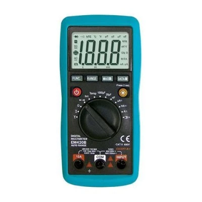 Ψηφιακό πολύμετρο ΕΜ420Β με οθόνη LCD - λειτουργία συγκράτησης δεδομένων & δυνατότητα πίσω φωτισμού