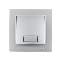 Μπουτόν επιγραφής Mono Electra ασημί Despina Metallic