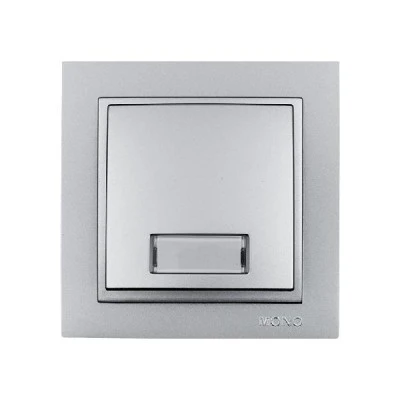 Μπουτόν επιγραφής Mono Electra ασημί Despina Metallic