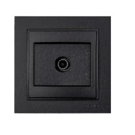 Πρίζα TV διελεύσεως γραφίτης Mono Electrci σειρά Despina Metallic