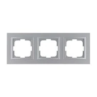 Πλαίσιο διακοπτών τριπλό ασημί MONO ELECTRIC DESPINA METALLIC για οριζόντια & κάθετη τοποθέτηση