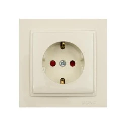 Πρίζα σούκο ασφαλείας Mono Electric κρεμ σειρά Despina