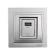 Πρίζα usb φορτίου 2,4A ασημί Mono Electric σειρά Despina Metallic