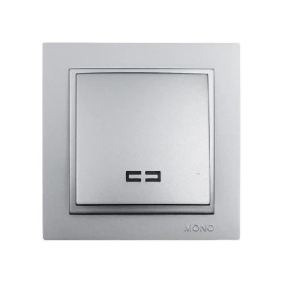 Διακόπτης απλός φωτιζόμενος ασημί Mono Electric Despina Metallic Διακόπτης απλός φωτιζόμενος ασημί Mono Electric Despina Metallic