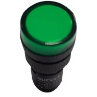 Ενδεικτική λυχνία led AD22-16TG πόρτας πίνακος 12VAC/DC Φ16mm πράσινη Xindali