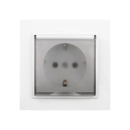 Πρίζα σούκο με καπάκι Mono Electric Despina λευκό