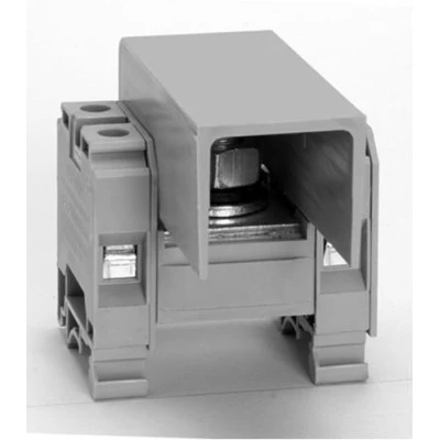 Μπλοκ διανομής ράγας 1 εισόδου 150mm² 2 εξόδων 25mm² DBK150/252