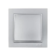 Διακόπτης απλός ασημί Mono Electric σειρά Despina Metallic