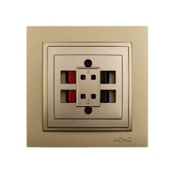Πρίζα ηχείων Mono Electric σειρά Despina Metallic τιτάνιο