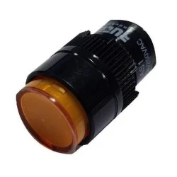 Μπουτόν πίνακος Φ16 12V με LED κίτρινο φως τύπου LAS1Y-O
