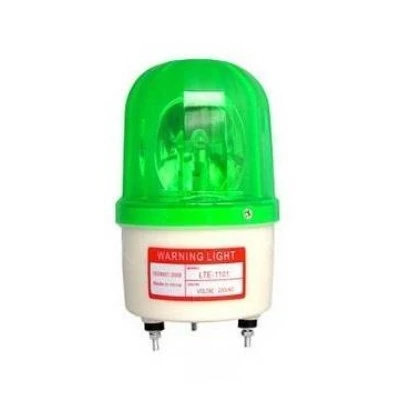 Φάρος περιστρεφόμενος LTE-1101 24V DC πράσινος Φ100 150mm με λυχνία πυρακτώσεως IP45