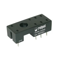 Βάση ρελέ τυπωμένου κυκλώματος 2 επαφών PCB RELPOL GD50