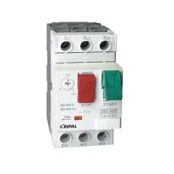 Θερμομαγνητικός διακόπτης KRIPAL UKS-MO5 ισχύς 0,37KW στα 415V 0,63A-1A τύπου LG 0,260Kg
