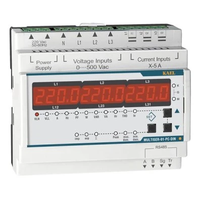 Αναλυτής ενέργειας KAEL MULTISER-01 PC DIN πίνακος RS-485 MODBUS RTU