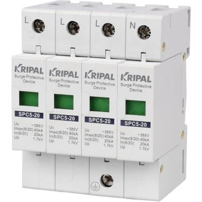 Αντικεραυνικό γραμμής 385/420V AC τύπου 1 (B) 25kA τριφασικό 3P+N 1.8/2.0kV για φωτοβολταϊκά