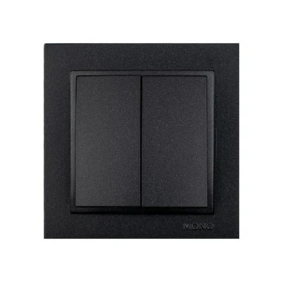 Διακόπτης κομμυτατέρ K/R Mono Electric σειρά Despina Metallic γραφίτης