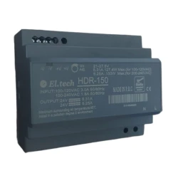 HDR-150-24 Τροφοδοτικό Ράγας DIN 230V AC/24V DC 6,25A για Αυτοματισμούς & Ηλεκτρολογικούς Πίνακες