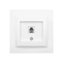 Πρίζα τηλεφώνου RJ11623JK Mono Electric λευκό σειρά Despina