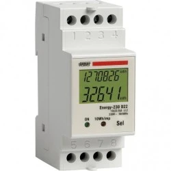 Μονοφασικός ψηφιακός μετρητής KWH ENERGY - 230 D22 VEMER με οθόνη LCD