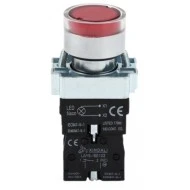 Μπουτόν Φ22 μεταλλικό με κόκκινο φως 24V 10Α τύπου LAY5-BW3462 Μπουτόν Φ22 μεταλλικό με κόκκινο φως 24V 10Α τύπου LAY5-BW3462