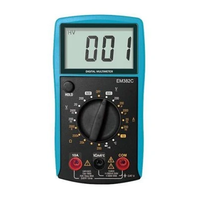 Ψηφιακό πολύμετρο ΕΜ 382C με οθόνη LCD- έλεγχος θερμοκρασίας & προστασία υπερφόρτωσης