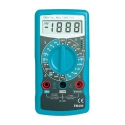 Ψηφιακό πολύμετρο ΕΜ490 με οθόνη LCD - ακουστική ένδειξη συνεχείας & προστασία υπερφόρτωσης