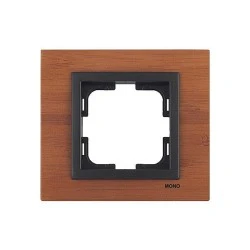 Πλαίσιο μονό μπαμπού Mono Electric Style Wood οριζόντιας και κάθετης τοποθέτησης