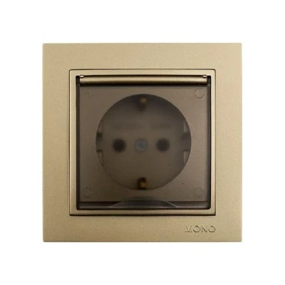 Πρίζα σούκο + καπάκι Mono Electric τιτάνιο σειρά Despina Metallic Πρίζα σούκο + καπάκι Mono Electric τιτάνιο σειρά Despina Metallic
