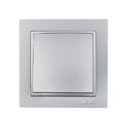 Διακόπτης αλέ-ρετούρ Mono Electric ασημί Despina Metallic