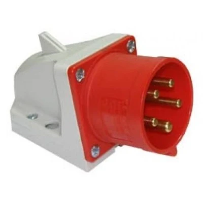 Βιομηχανικός ρευματολήπτης τοίχου PCE 525-6 5x32A (αρσενικό) τριφασικός 400V με IP44