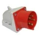 Βιομηχανικός ρευματολήπτης τοίχου PCE 525-6 5x32A (αρσενικό) τριφασικός 400V με IP44