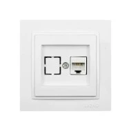 Πρίζα Data RJ45 CAT6 λευκή Mono Electric σειρά Despina