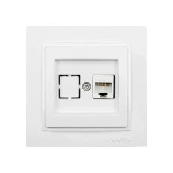 Πρίζα Data RJ45 CAT6 λευκή Mono Electric σειρά Despina