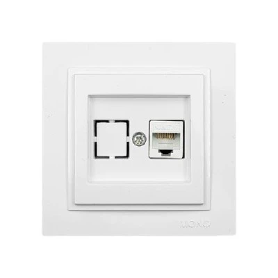 Πρίζα Data RJ45 CAT6 λευκή Mono Electric σειρά Despina
