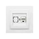 Πρίζα Data RJ45 CAT6 λευκή Mono Electric σειρά Despina