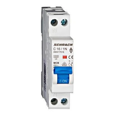 Αυτόματη μονοπολική ασφάλεια SCHRACK AMPARO AM417516 1x16+N με ουδέτερο 4,5KA 1Μ καμπύλη C Αυτόματη μονοπολική ασφάλεια SCHRACK AMPARO AM417516 1x16+N με ουδέτερο 4,5KA 1Μ καμπύλη C