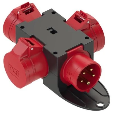 Bιομηχανικός αντάπτορας με 1 είσοδο 1 αρσενικό 5Χ16Α και έξοδο 3 θηλυκά 5Χ16Α τύπου 9430411