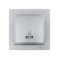 Μπουτόν κλιμακοστασίου φωτιζόμενο Mono Electric ασημί σειρά Despina Metallic
