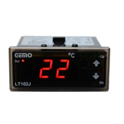 Ψηφιακό θερμόμετρο πίνακα 230V AC GEMO LT 102J/230 για θερμοστοιχείο J 0 έως 600°C 77x35x85mm