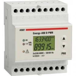 Τριφασικός ψηφιακός μετρητής KWH ENERGY - 400D PWR VEMER με οθόνη LCD