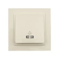 Μπουτόν κλιμακοστασίου φωτιζόμενο κρεμ Mono Electric σειρά Despina
