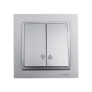 Μπουτόν ρολών Mono Electric ασημί σειρά Despina Metallic