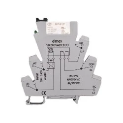 Κλεμορελέ μονό 24VDC/AC 1CO SR24 ELMEX